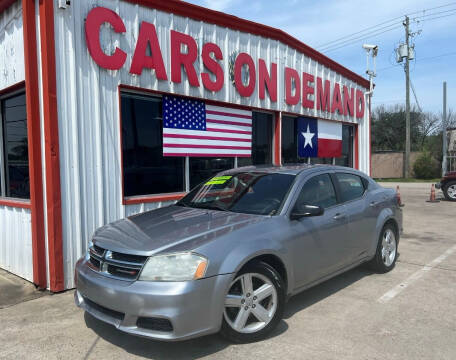 2013 Dodge Avenger for sale at Cars On Demand 2 in Pasadena TX