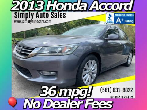 2013 Honda Accord for sale at Simply Auto Sales in Palm Beach Gardens FL