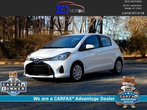 2016 Toyota Yaris for sale at Zed Motors in Raleigh NC