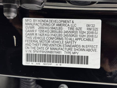 2022 Honda Pilot SE