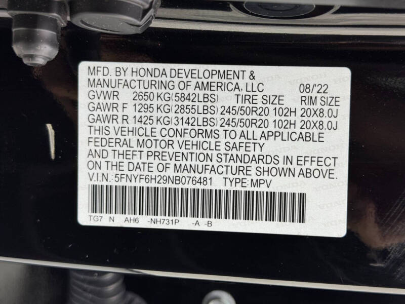 2022 Honda Pilot SE