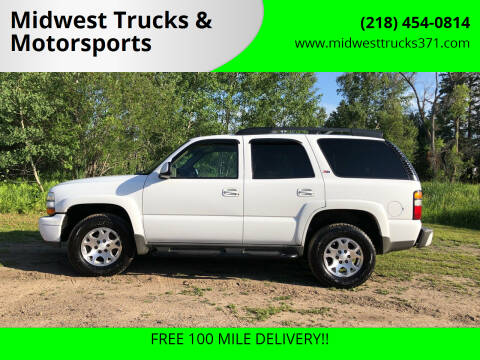 2005 Chevrolet Tahoe for sale at Midwest Trucks & Motorsports in Merrifield MN