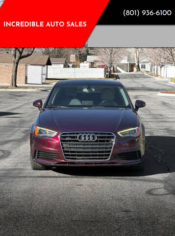 2015 Audi A3 for sale at INCREDIBLE AUTO SALES in Bountiful UT