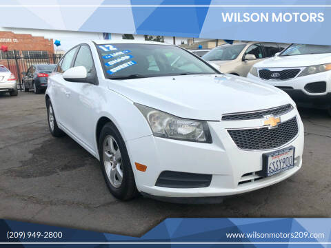 2012 Chevrolet Cruze for sale at WILSON MOTORS in Stockton CA