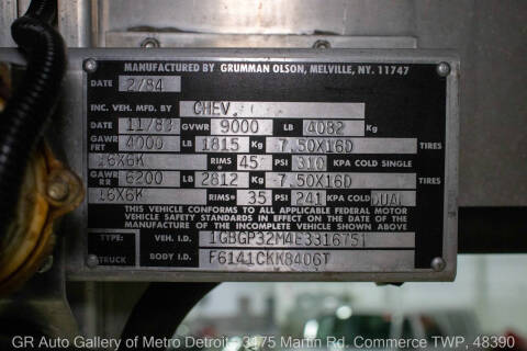 1984 Chevrolet P30 Forward Control Chassis