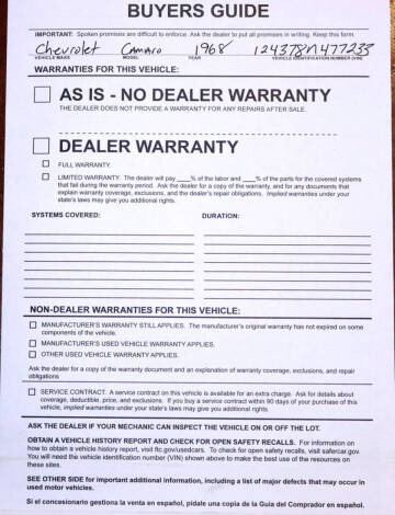 1968 Chevrolet Camaro