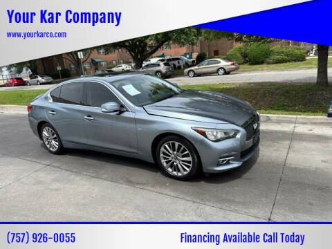 2015 Infiniti Q50 for sale at Your Kar Company in Norfolk VA