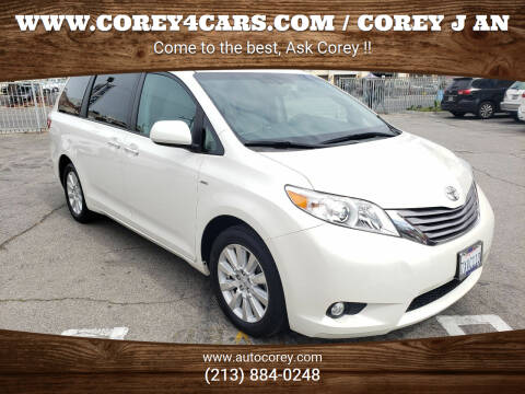 2017 Toyota Sienna for sale at WWW.COREY4CARS.COM / COREY J AN in Los Angeles CA