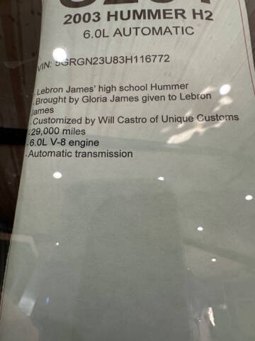2003 HUMMER H2