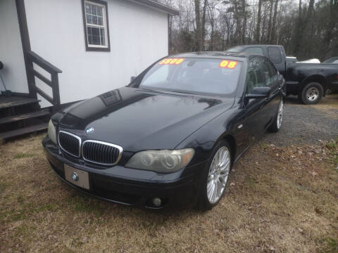 2008 BMW 7 Series for sale at Easy Auto Sales LLC in Charlotte NC