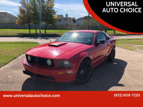 2007 Ford Mustang for sale at UNIVERSAL AUTO CHOICE in Houston TX