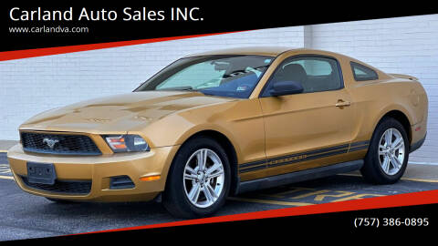 2010 Ford Mustang for sale at Carland Auto Sales INC. in Portsmouth VA