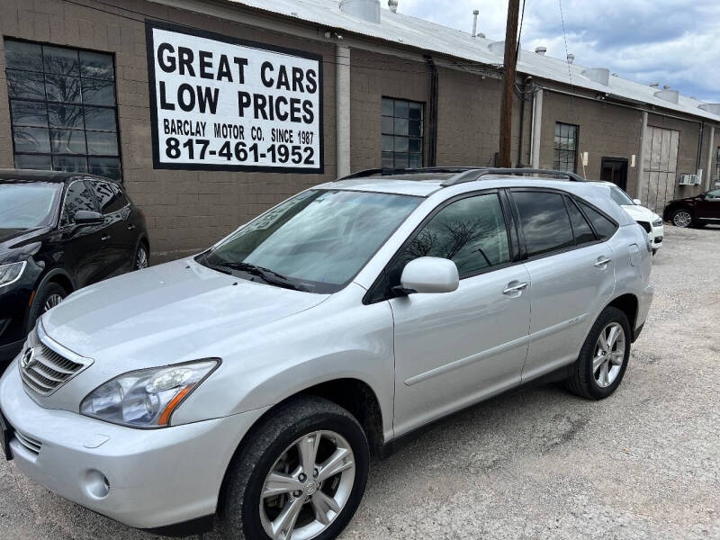 2008 Lexus RX 400h for sale at BARCLAY MOTOR COMPANY in Arlington TX