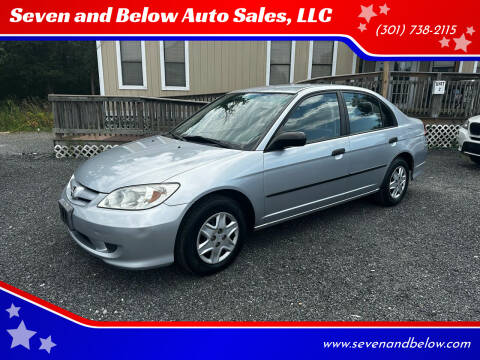2004 Honda Civic for sale at Seven and Below Auto Sales, LLC in Rockville MD