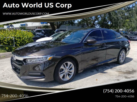2018 Honda Accord for sale at Auto World US Corp in Plantation FL