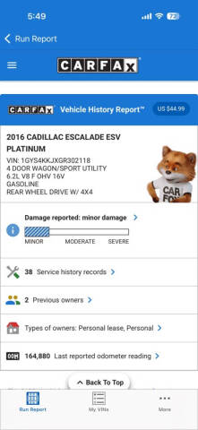2016 Cadillac Escalade ESV Platinum