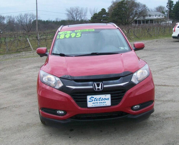 Used 2016 Honda HR-V EX-L with VIN 3CZRU6H76GM725958 for sale in North East, PA