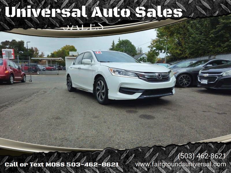 Used 2016 Honda Accord EX with VIN 1HGCR2F76GA218324 for sale in Salem, OR
