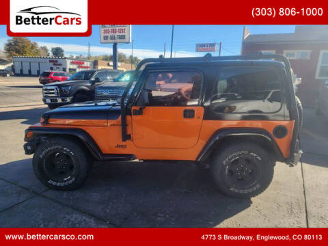 2001 Jeep Wrangler for sale at Better Cars in Englewood CO