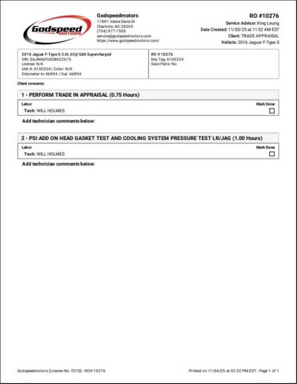 2016 Jaguar F-TYPE S