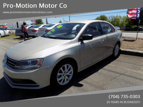 2015 Volkswagen Jetta for sale at Pro-Motion Motor Co in Lincolnton NC