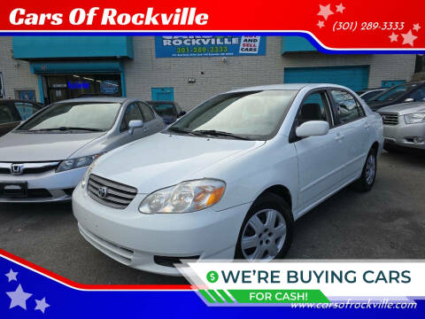 2004 Toyota Corolla for sale at Cars Of Rockville in Rockville MD