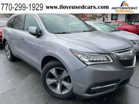 2016 Acura MDX for sale at Motorpoint Roswell in Roswell GA