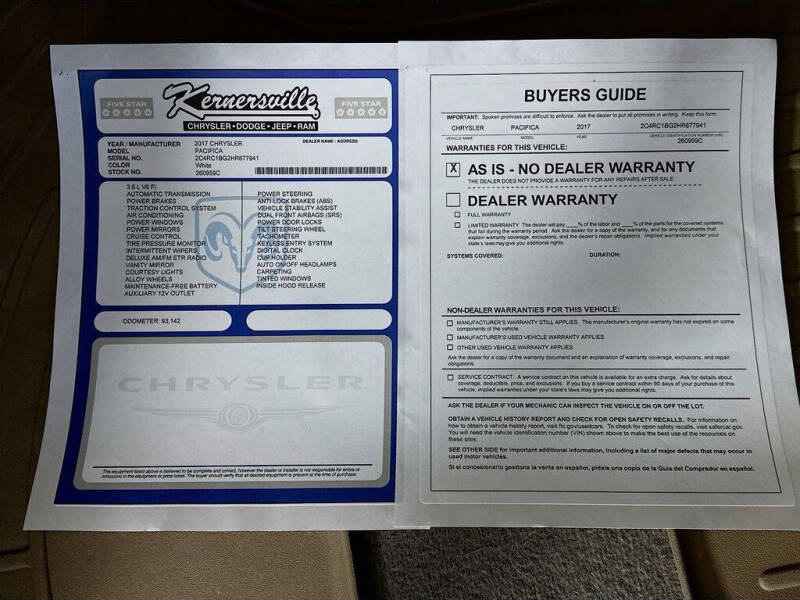 2017 Chrysler Pacifica Touring-L