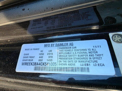 2012 Smart fortwo passion cabriolet