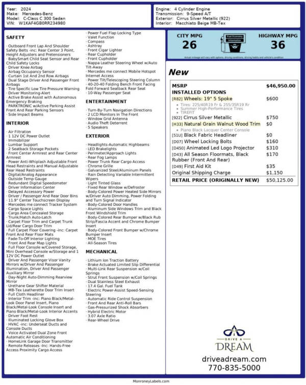 2024 Mercedes-Benz C-Class C 300