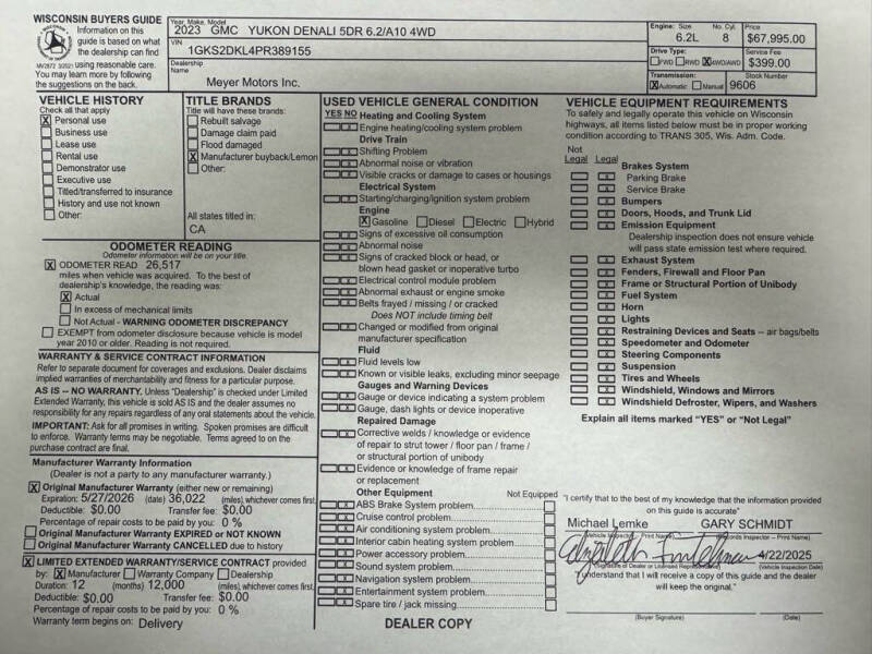 2023 GMC Yukon Denali