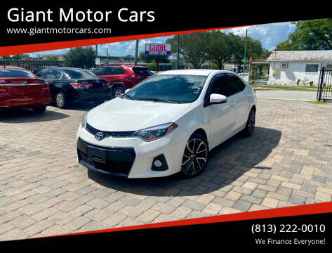 2016 Toyota Corolla for sale at Giant Motor Cars in Tampa FL