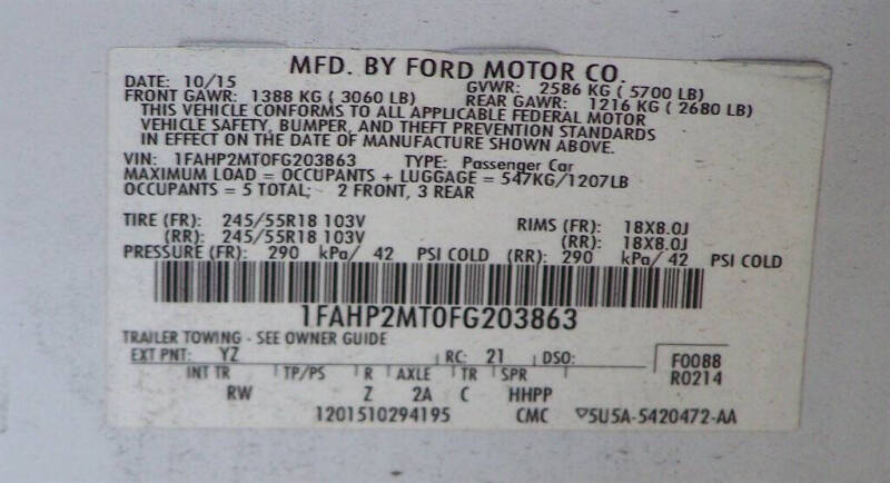 2015 Ford Taurus Police Interceptor