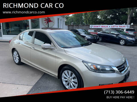 2013 Honda Accord for sale at RICHMOND CAR CO in Richmond TX