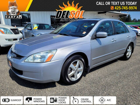 2003 Honda Accord for sale at Del Sol Auto Sales in Everett WA