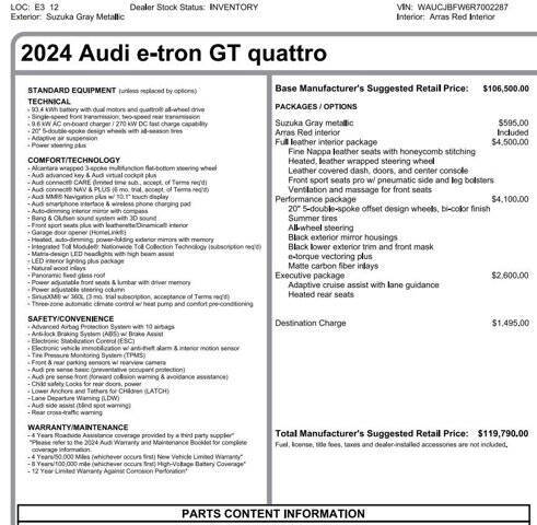 2024 Audi e-tron GT quattro Premium Plus