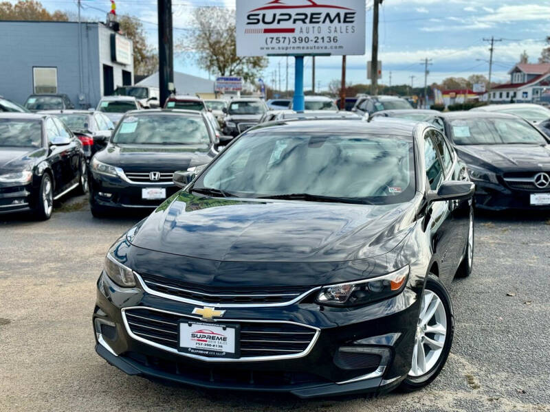 2016 Chevrolet Malibu for sale at Supreme Auto Sales in Chesapeake VA