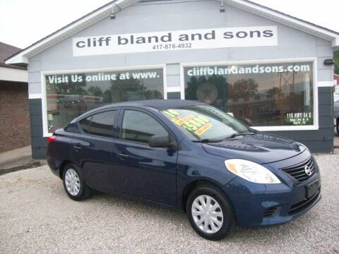 2014 Nissan Versa for sale at Cliff Bland & Sons Used Cars in El Dorado Springs MO