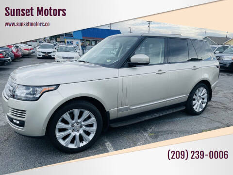 2014 Land Rover Range Rover for sale at Sunset Motors in Manteca CA