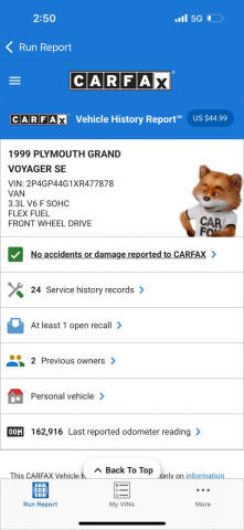 1999 Plymouth Grand Voyager SE