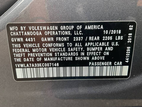 2019 Volkswagen Passat Wolfsburg