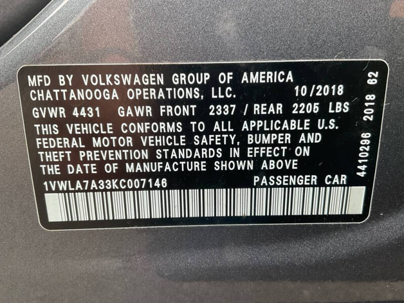 2019 Volkswagen Passat Wolfsburg