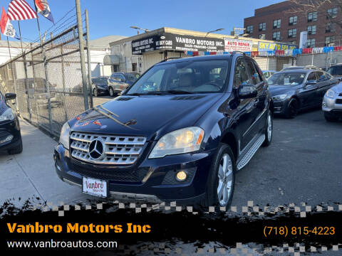 2010 Mercedes-Benz M-Class for sale at Vanbro Motors Inc in Staten Island NY