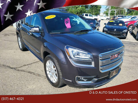 2015 GMC Acadia for sale at D & D Auto Sales Of Onsted in Onsted MI