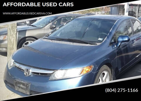 2007 Honda Civic for sale at AFFORDABLE USED CARS in North Chesterfield VA