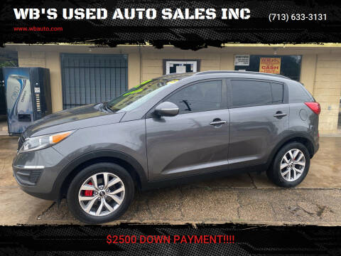 2015 Kia Sportage for sale at WB'S USED AUTO SALES INC in Houston TX