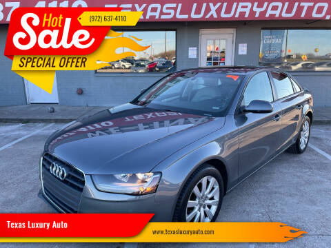 2014 Audi A4 for sale at Texas Luxury Auto in Cedar Hill TX