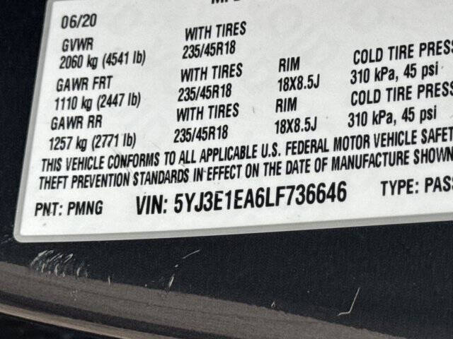 2020 Tesla Model 3 Standard Range Plus