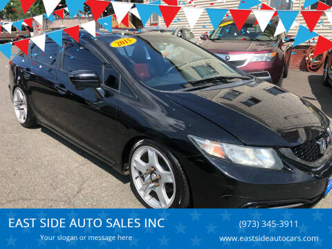 2015 Honda Civic for sale at EAST SIDE AUTO SALES INC in Paterson NJ