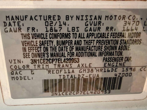 2014 Nissan Versa Note SV